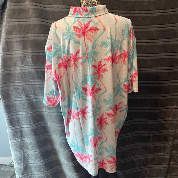 Tropical Print Polo Shirt - Picture 2 of 5